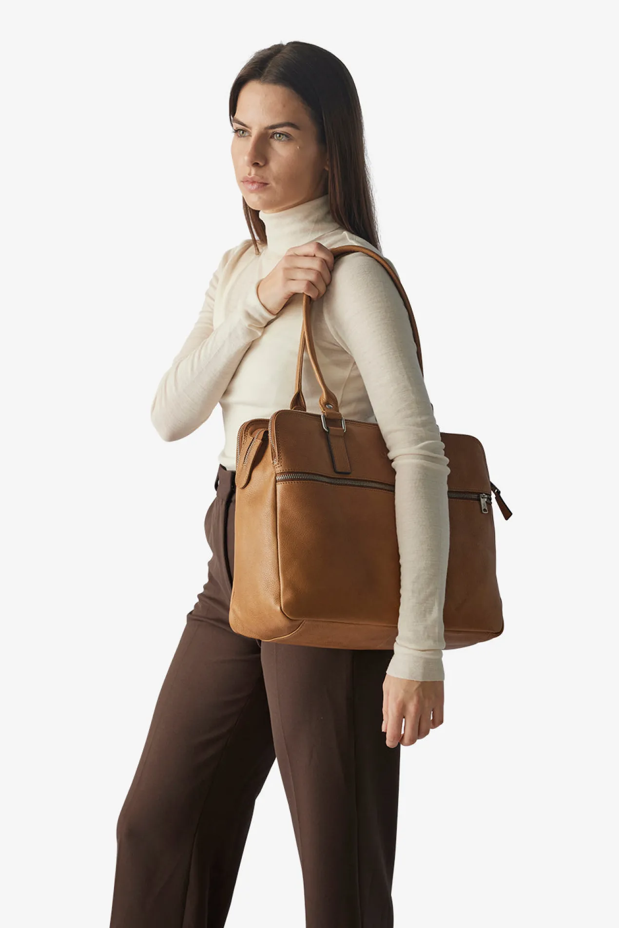 Napoli handbag Gerda 14¨ Cognac