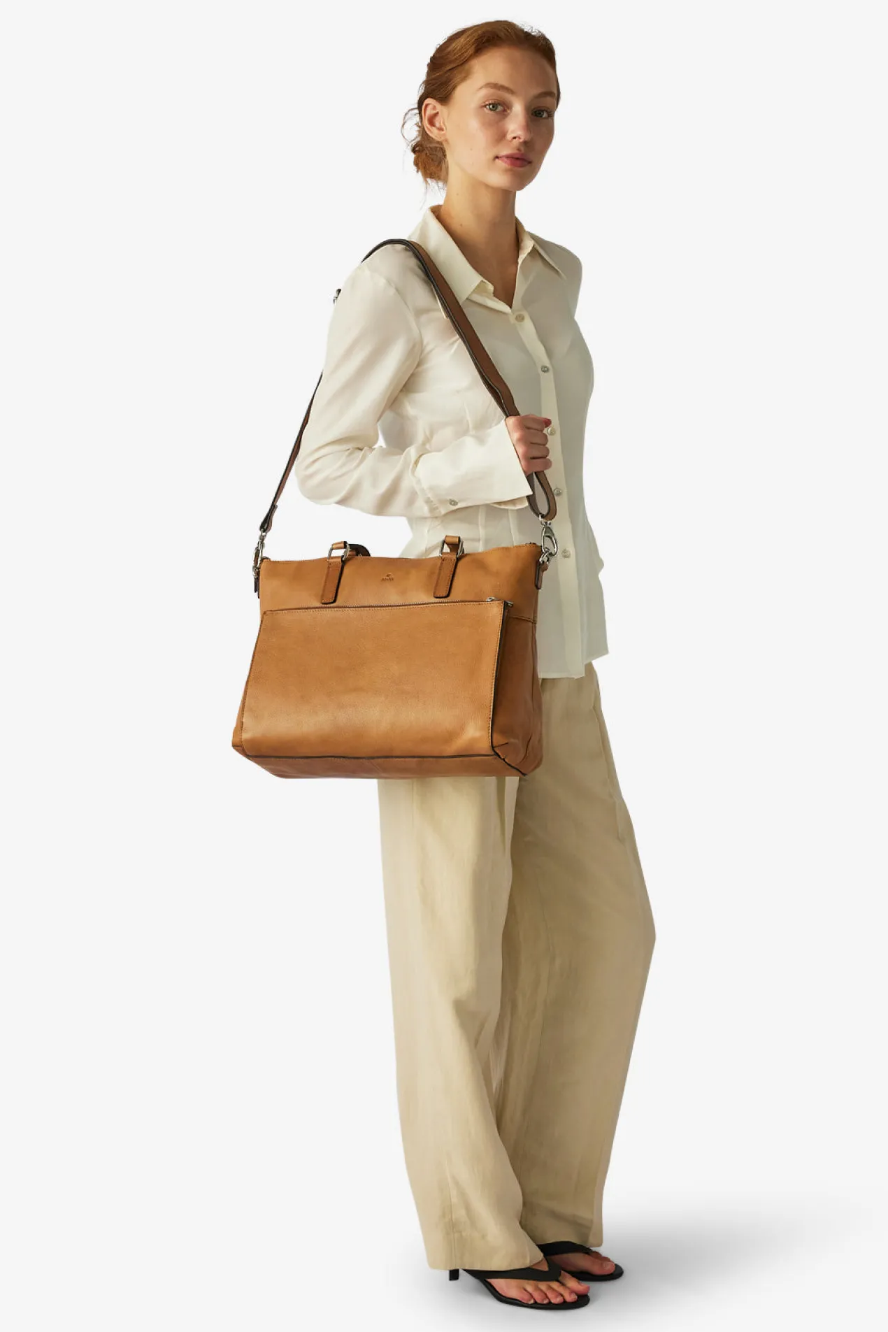 Napoli working bag Malia 14¨ Cognac