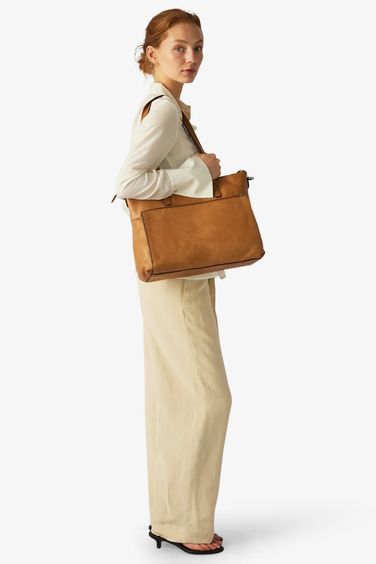 Napoli working bag Malia 14¨ Cognac