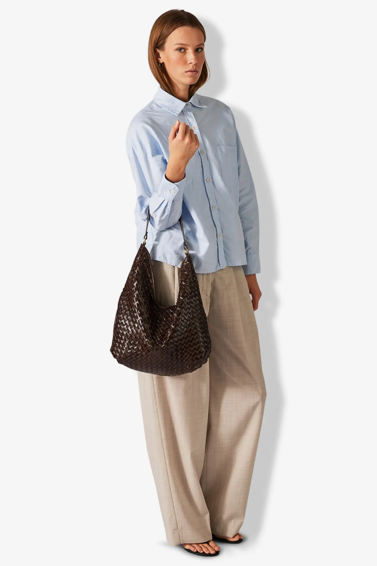 Salerno shoulder bag Mindy Dark brown